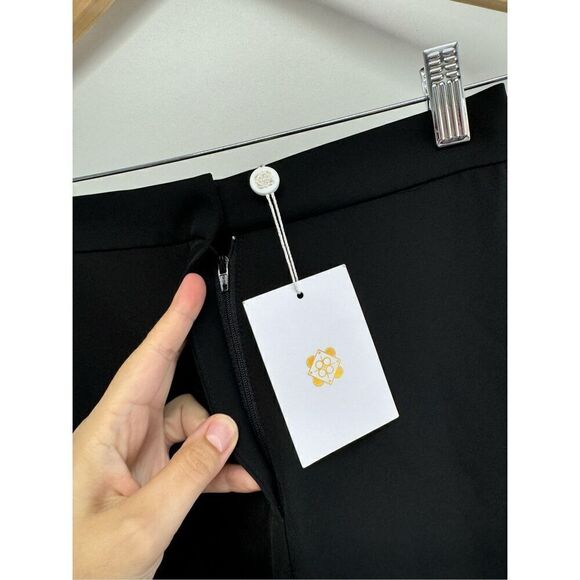 WAYF Pants Size Extra Small Black Feather Hem Elastic Waistband High Rise NWT - Picture 5 of 8